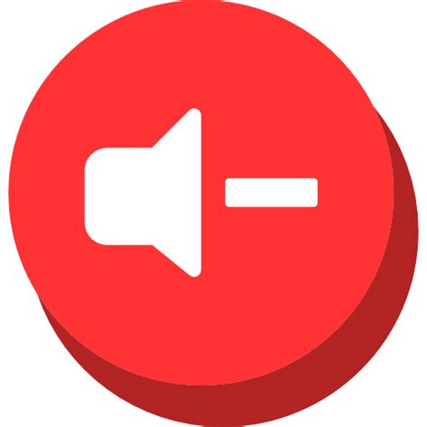 Volume Down Button Red icon PNG and SVG Vector Free Download