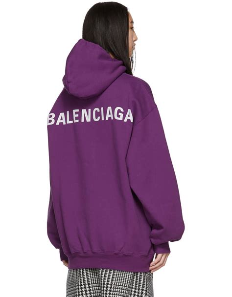 BALENCIAGA Purple Logo Back Hoodie · VERGLE