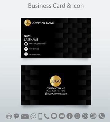 Black Business Card Vector Art, Icons, and Graphics for Free Download