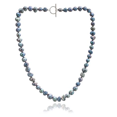 Irregular Shaped pearl Necklace – Black | Pashon