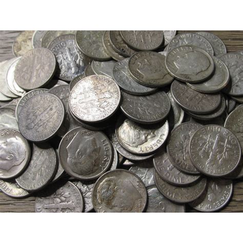 Assorted Roosevelt Dimes - junk silver - choose quantity