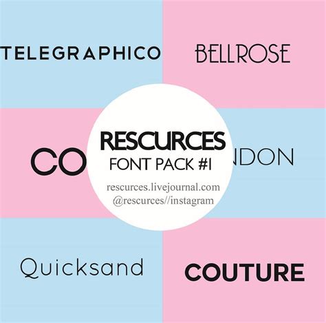 Font Pack #1 by rescurces on DeviantArt