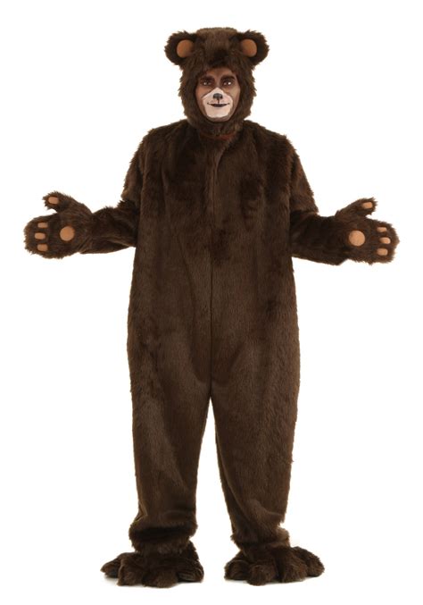 Adult Plus Size Deluxe Furry Brown Bear Costume - Walmart.com