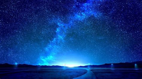 Starry, Night, Sky, Horizon, Scenery, 4K, #6.959 Wallpaper