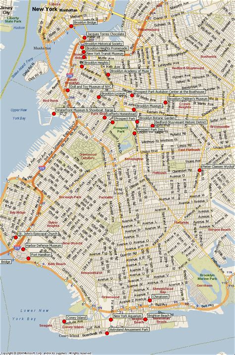 Brooklyn New York map neighborhoods - ToursMaps.com