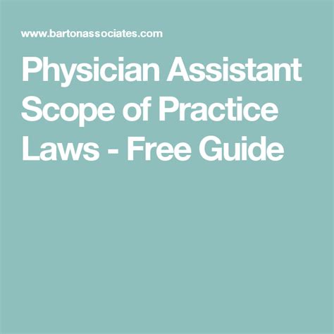 Physician Assistant Scope of Practice Laws - Free Guide | Practice law ...