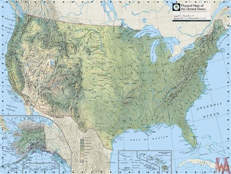 Large Political, Physical, Geographical Map of USA | WhatsAnswer