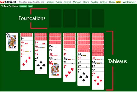 Yukon Solitaire - Play Free Online