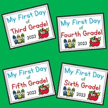 FREEBIE First Day of School Signs 2023 by Sherry Clements | TPT