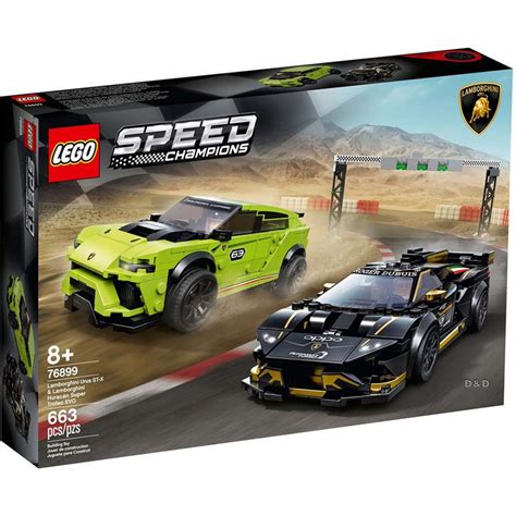 樂高 LEGO - 樂高 SPEED CHAMPIONS 系列 - 藍寶堅尼Huracan Super Trofeo EVO & Urus ST-X 76899-663pcs｜媽咪愛