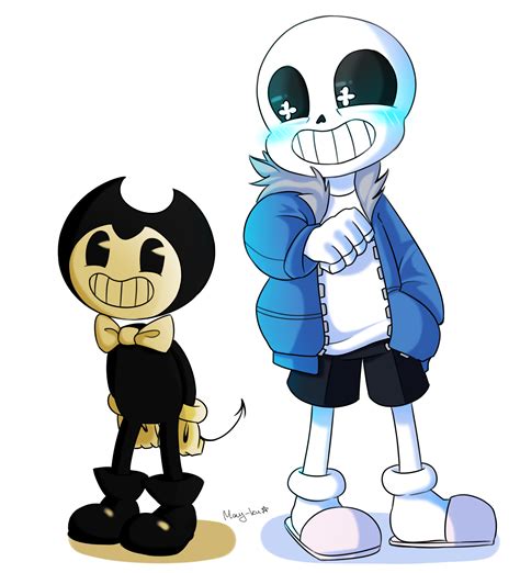 Bendy and Sans by May-ku on DeviantArt