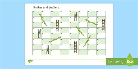 Snakes and Ladders Template - Primary Resources - Twinkl