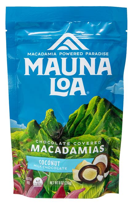 Mauna Loa Macadamia Stand Up Bag 8oz: Coconut Milk Chocolate