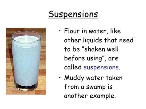 Examples Of Suspension Mixtures