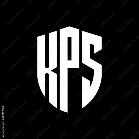 KPS letter logo design. KPS modern letter logo with black background ...