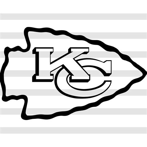 Printable Black And White Kansas City Chiefs Logo