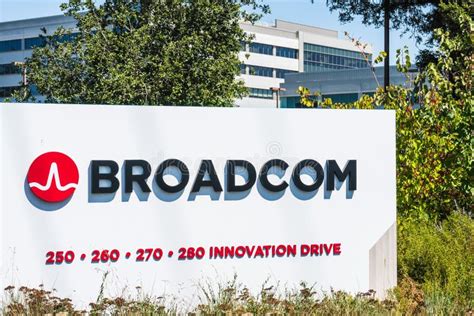 Broadcom company logo editorial image. Image of american - 99394855