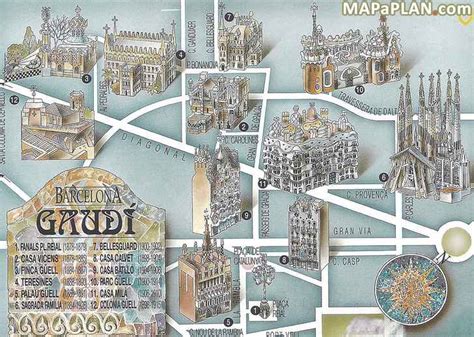 Barcelona maps - Top tourist attractions - Free, printable city street map - MapaPlan.com