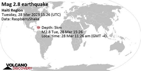 Quake Info: Light Mag. 2.8 Earthquake - Sud, 27 km South of Miragoâne ...