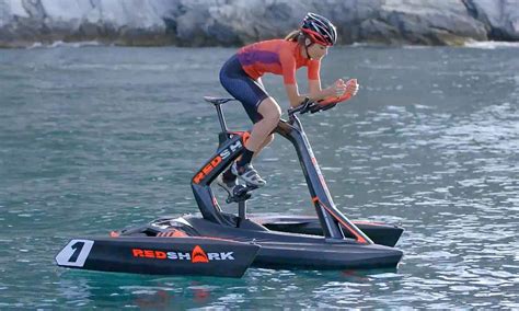 RedShark bikes go training or bikepacking by sea as trimaran, pedal-powered boat | Water bike ...