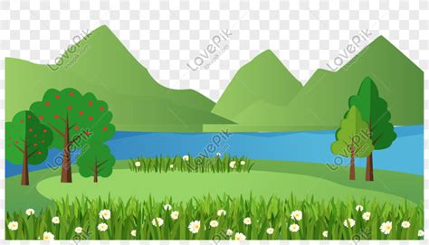 cartoon mountain river meadow vector | Cartoon mountain, Mountain illustration, Cute easy drawings