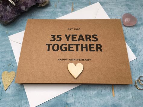 Personalised 35 Year Wedding Anniversary Card 35th - Etsy