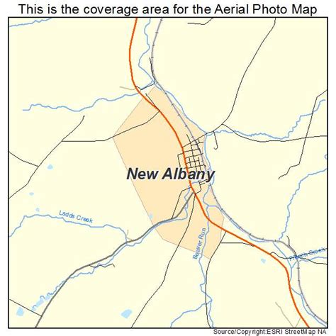 Aerial Photography Map of New Albany, PA Pennsylvania