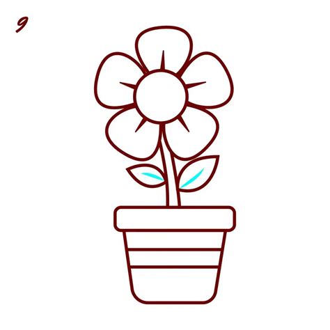 Flower Pot Drawing Simple | Best Flower Site