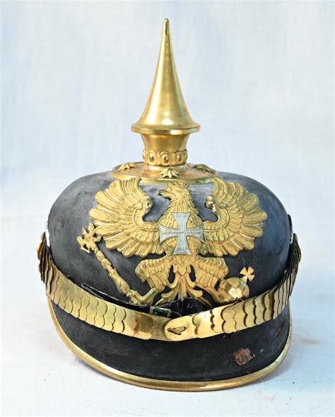 Prussian Landwehr Infantry Officers Pickelhaube with case. - Headgear ...