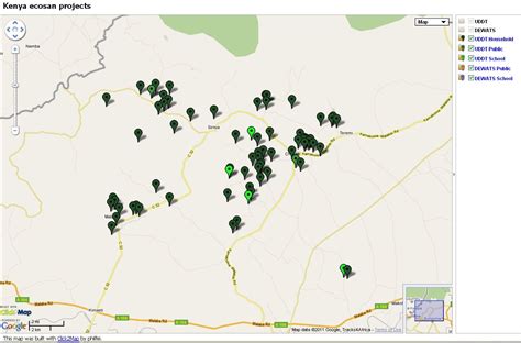 Ecosan Kenya Network: Maps of ecosan projects in Kenya