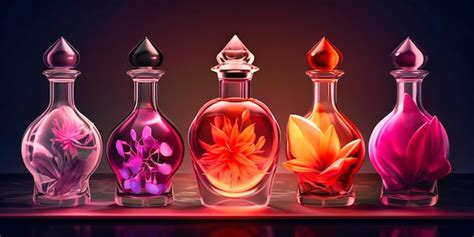 Premium AI Image | A set of perfume bottles containing some beautiful ...