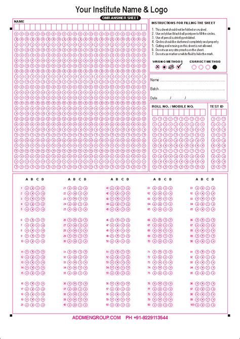 OMR Sheet Design | Open Source OMR