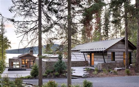 This mountain modern lakefront home in Montana is all about Zen