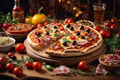 Richly Decorated Italian Pizza Free Stock Photo - Public Domain Pictures