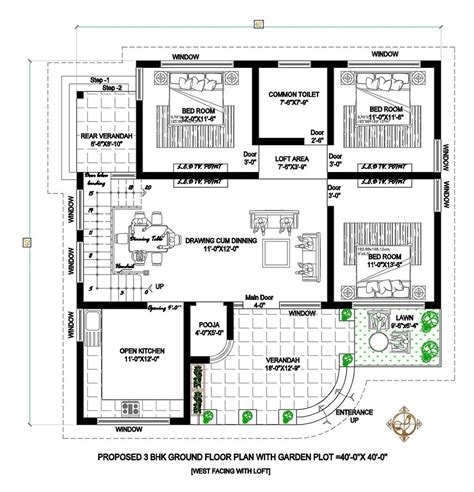 40x40 House Plans - Indian Floor Plans