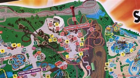 2011 Six Flags Great America Chicago, Illinois Theme Park Map | Theme ...