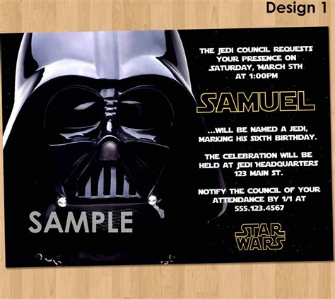 Star Wars Party Invitation Star Wars Party Printable Star