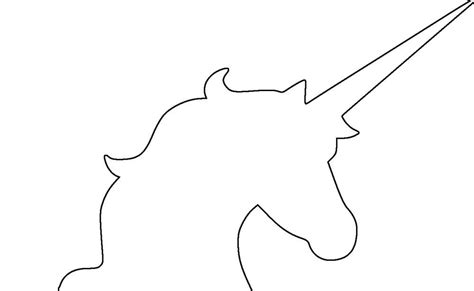 Unicorn Head Outline | Simple Unicorn Drawing, Free | Unicorn drawing ...