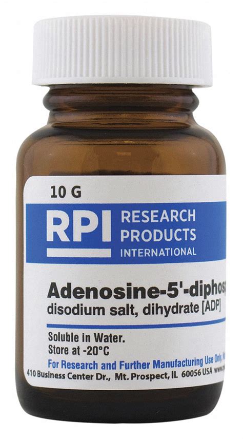 RPI ADP (Adenosine-5-diphosphate): 10 g Container Size, Powder - 31FV76 ...