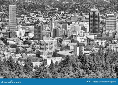 Aerial View of Portland Skyline, Oregon Stock Photo - Image of portland, northwest: 101772638