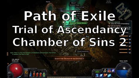 Path of Exile Trial of Ascendancy Chamber of Sins 2 - YouTube