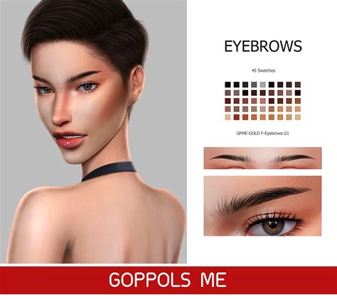 Goppolsme Sims 4 Eyebrows