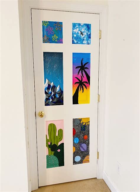 Door Painting | Art room doors, Painted bedroom doors, Cute room decor