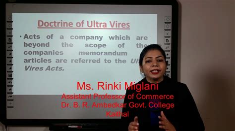 Indian Companies Act 2013: Ultra Vires Acts and their Effects (Lecture ...