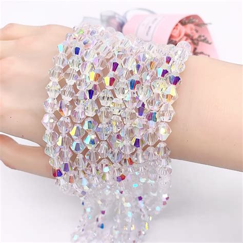 36pcs Set Sparkle Clear Crystal Loose Beads For Bracelet Jewelry Craft Making - Clothing, Shoes ...