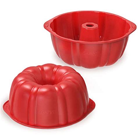 Rubber Cake Pans. silicone bundt cake pan, silicone Cake Molds, Bakeware Non Stick 10 inch bundt ...