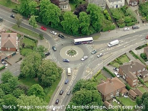 A view from the cycle path: A "magic" roundabout