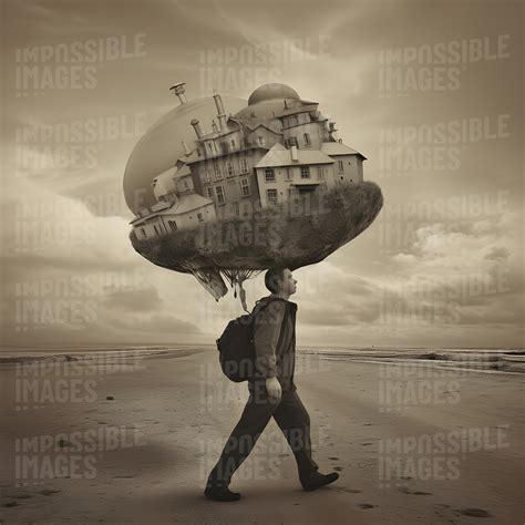 A man carrying the weight of the world on his head - Impossible Images ...