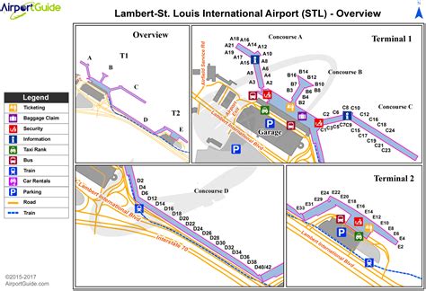 St Louis - Lambert-St Louis International (STL) Airport Terminal Map ...