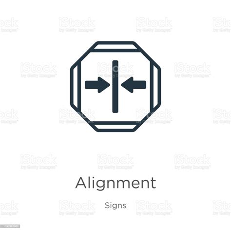 Alignment Icon Vector Trendy Flat Alignment Icon From Signs Collection Isolated On White ...